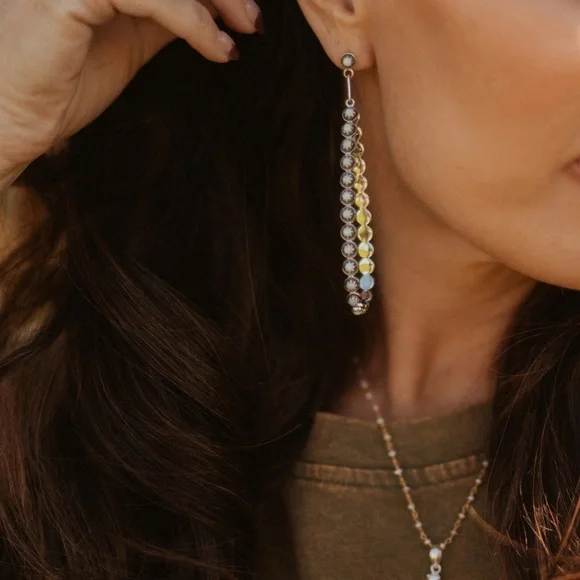 Goldie Lew White Betsy Teardrop Earrings